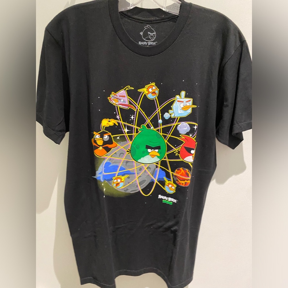 Mens Jack of All Trades T-shirt. Angry Birds  Size Medium Color Black